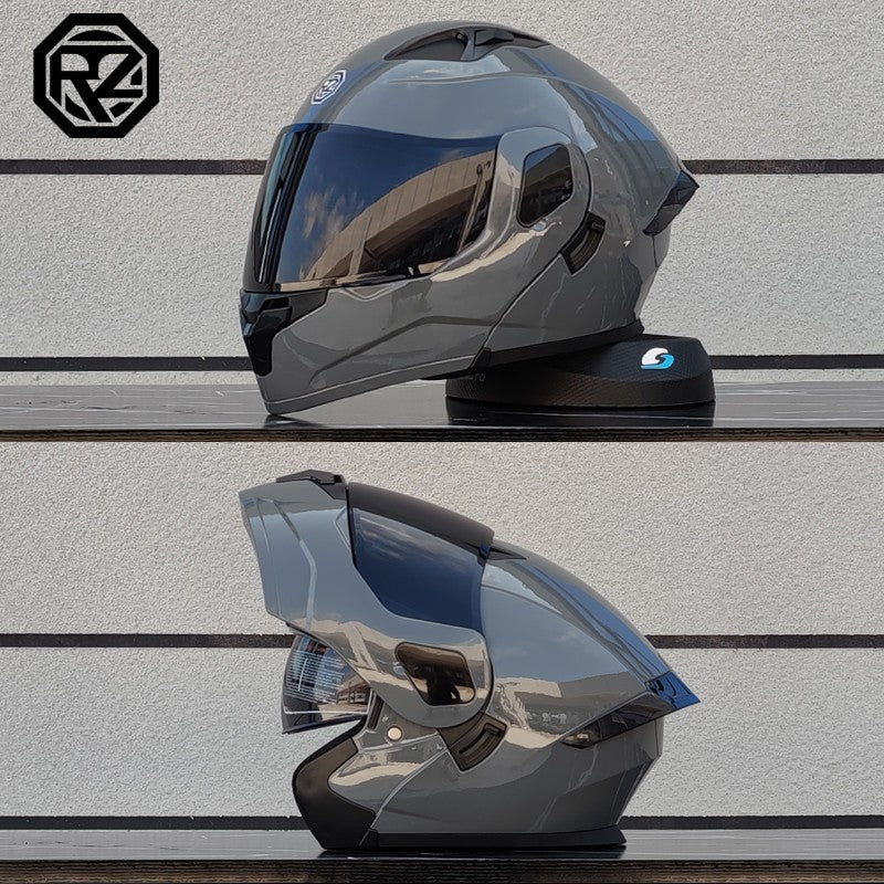 ORZ Capacete Integral Personalizado para Motocicleta Masculino Feminino Moda Capacete com Lente Dupla Capacete de Motocross de Corrida Modular Articulado Casco Moto