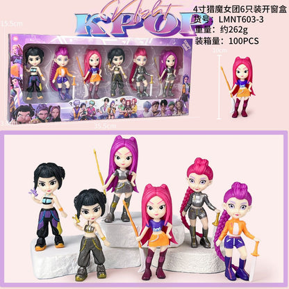NEW 2026 Hot Kpop Devil Hunter Rumi Zoe Mira Anime Polyvinyl Chloride Character Collection Desktop Trinkets Childrens Gift