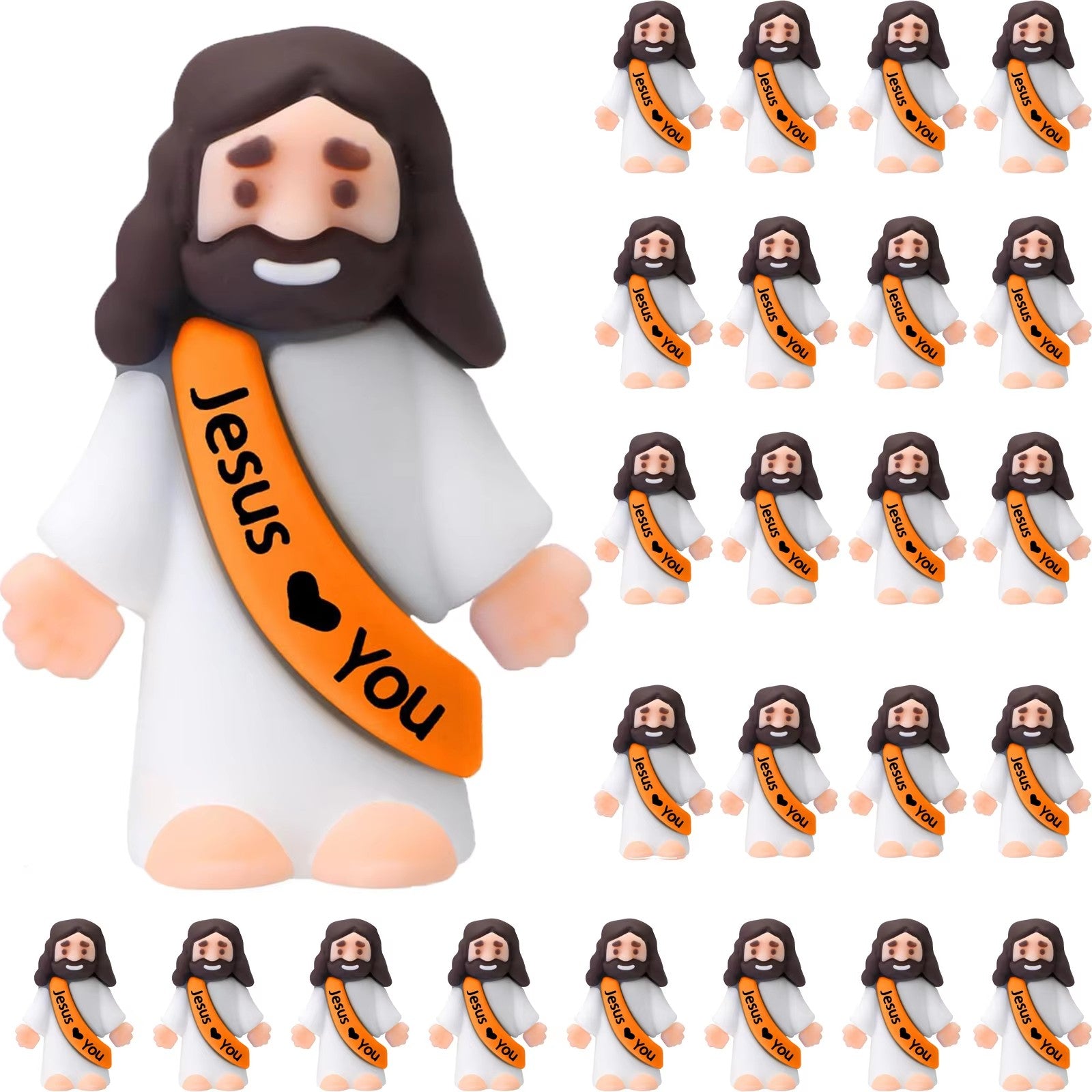 20-200PCS Little Jesus Figures Mini Jesus Figurines in Bulk Hide and Seek Religious Party Favor Sunday School Easter Egg Stuffer
