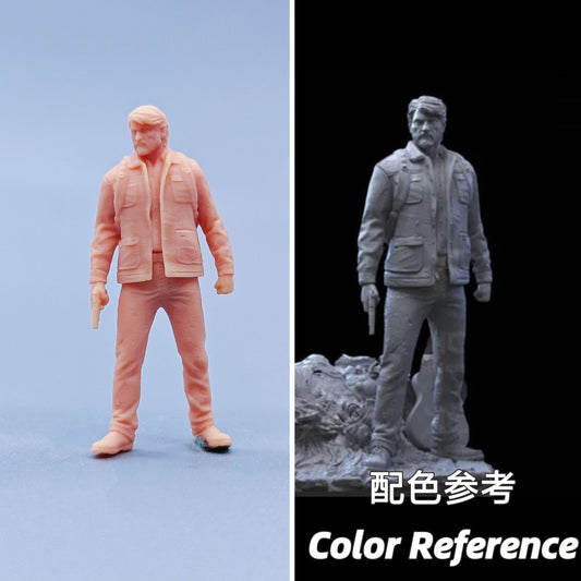 1/64 1/43 Estatuetas Modelo em Resina O Último Sobrevivente Joel Miller Miniaturas Não Pintadas Diorama Pintado à Mão C719