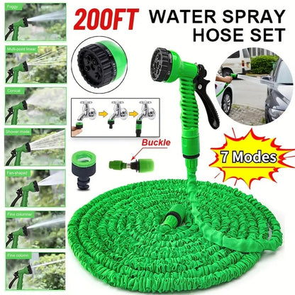 25FT-200FT Expandable Magic Hose Lightweight Design Durable Materials 7 Water Spraying Functions Gun Home Garden Watering Tools