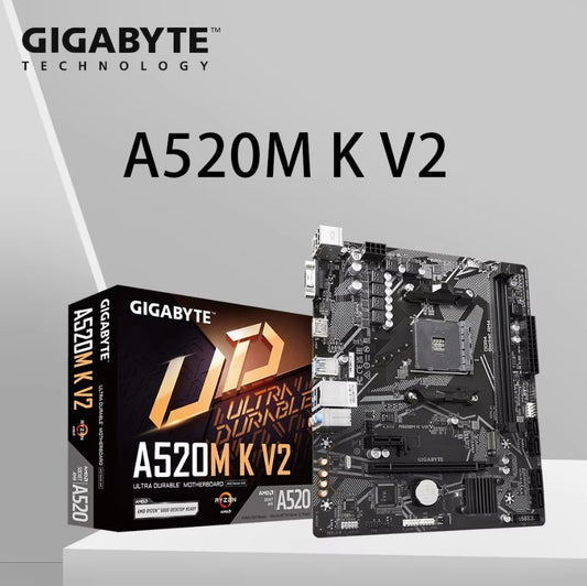 Gigabyte A520M K V2 Motherboard AMD A520 AMD Supports 5950X 5800X3D 5700X 5600X 5600G CPU 4xDDR4 Micro ATX AM4 Mainboard