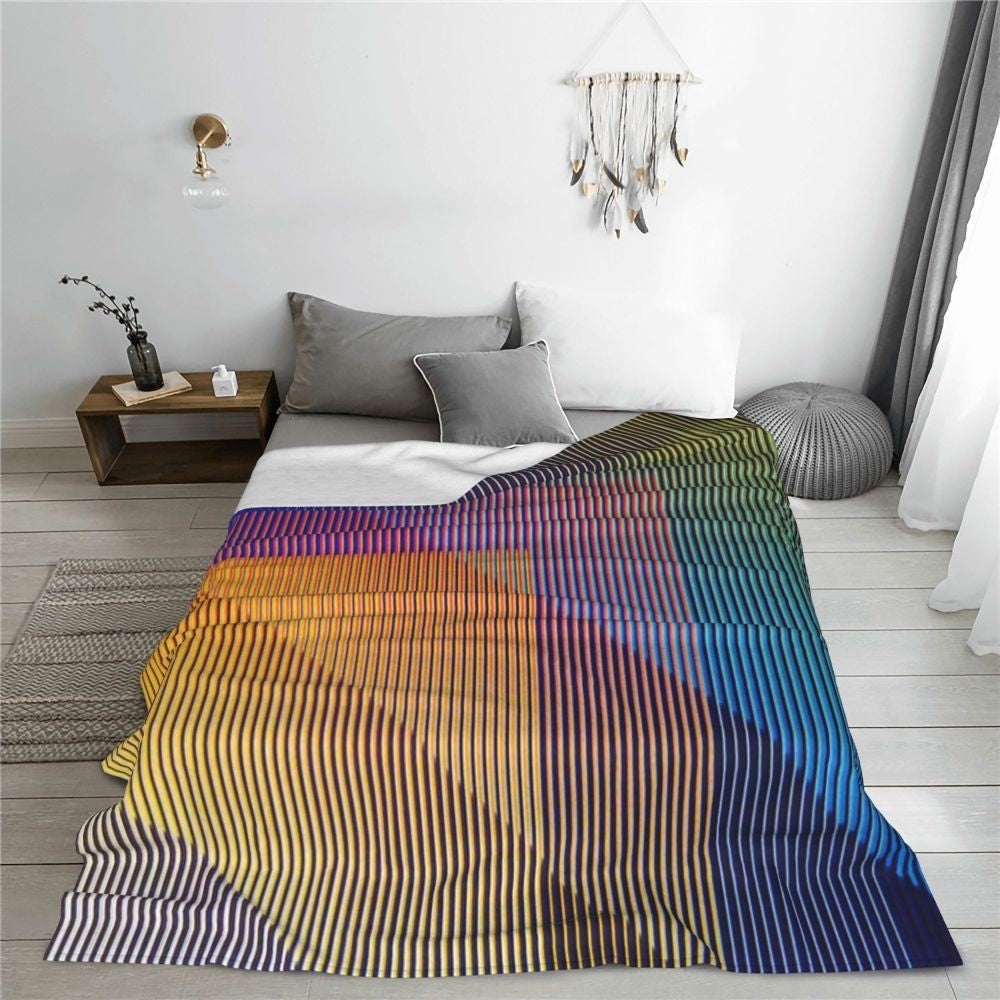 Carlos Cruz-Diez Blanket Soft Warm Flannel Throw Blanket Bedspread for Bed Living room Picnic Travel Home Couch