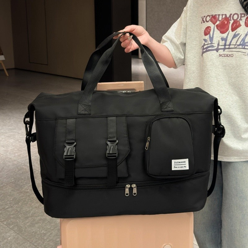 Large Capacity Multi-Functional Travel Duffel Bag & Gym Tote with Multiple Compartments, Durable Nylon Sports Bag