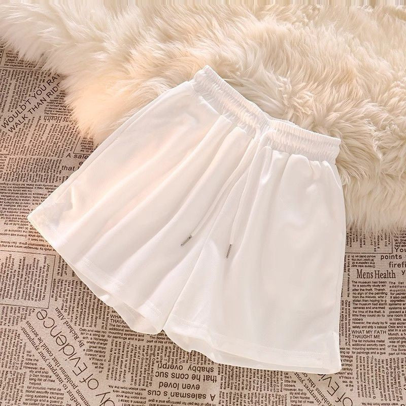 Korean Style Womens Casual Shorts Summer Loose High Waist Lounge Shorts Wide Leg Comfortable Athletic Shorts