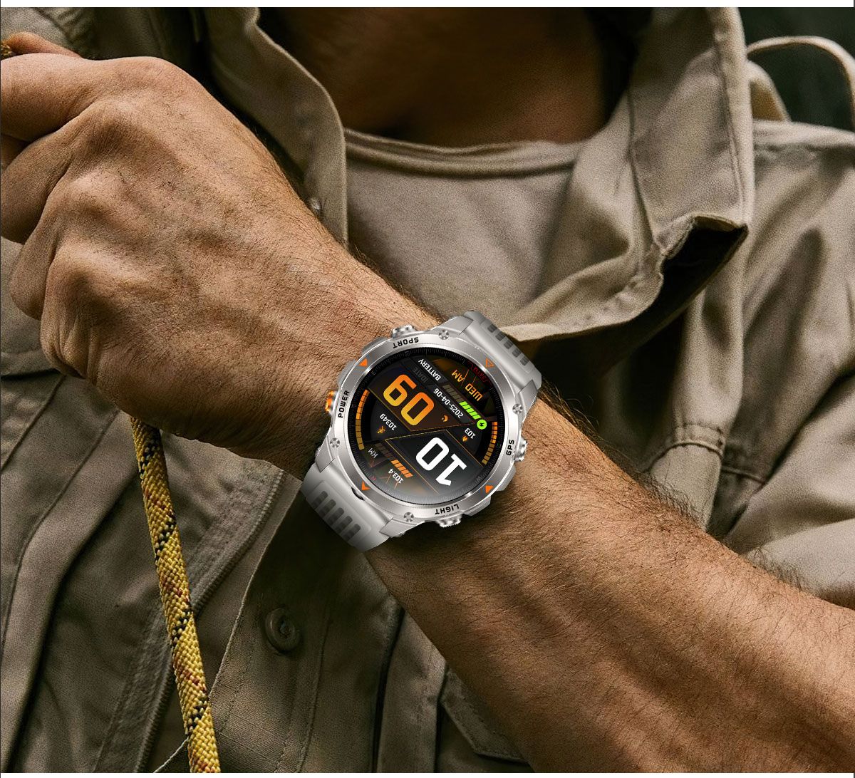 2025 Novo Smartwatch Profissional GPS Esportivo ao Ar Livre Corrida Rastreamento GPS Natação Bússola Altímetro 3ATM Pulseiras Esportivas Masculino