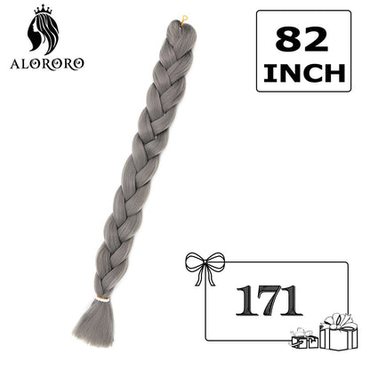 Cabelo Trançado Sintético Jumbo Alororo 82 polegadas Cabelo Falso Africano Fibra de Alta Temperatura Roxo Vermelho Extensões de Cabelo para Mulheres