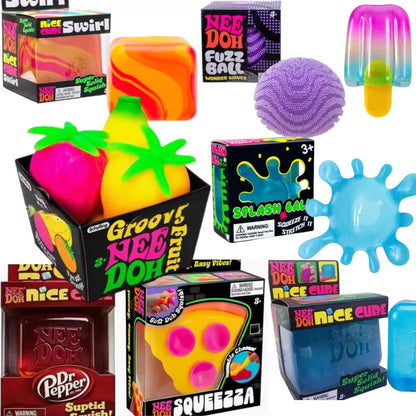 HOT Schylling pizza Sensory Fidget Cube Stress Relief Squishy Cube Anti-Anxiety Squeeze Toy For Focus ADHD Population