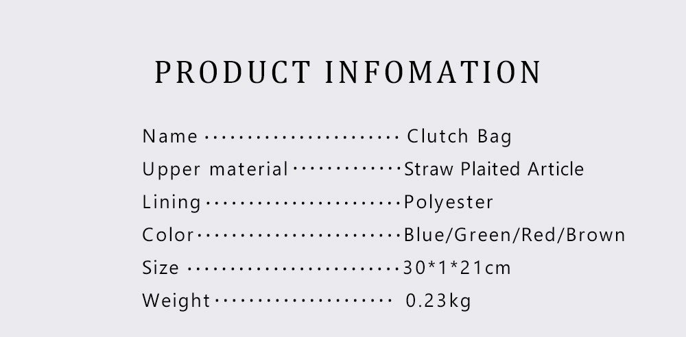 CHCH Handmade Woven Clutch Bag Ribbon Embellished Niche Style Clutch Bag