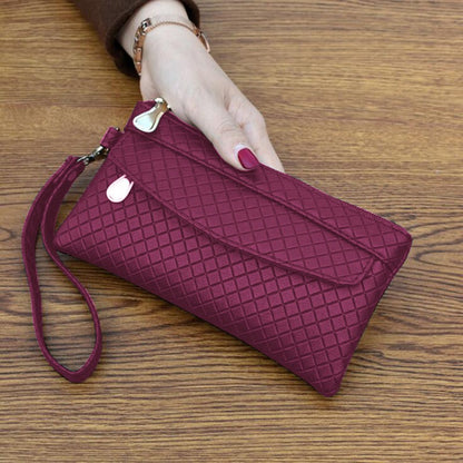 Bag Women 2023 New Simple Women's Clutch Bag Korean Version Embossed Plaid Small Bag Coin Purse Card Bags