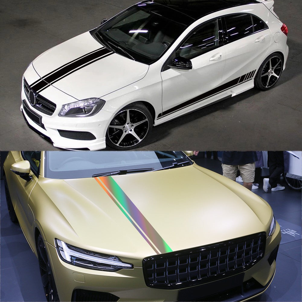 Adesivos de vinil para carros Decalque de capô para Audi BMW Mercedes Ford VW Toyota Nissan Kia Renault Hyundai Skoda Acessórios de Tuning Automotivo