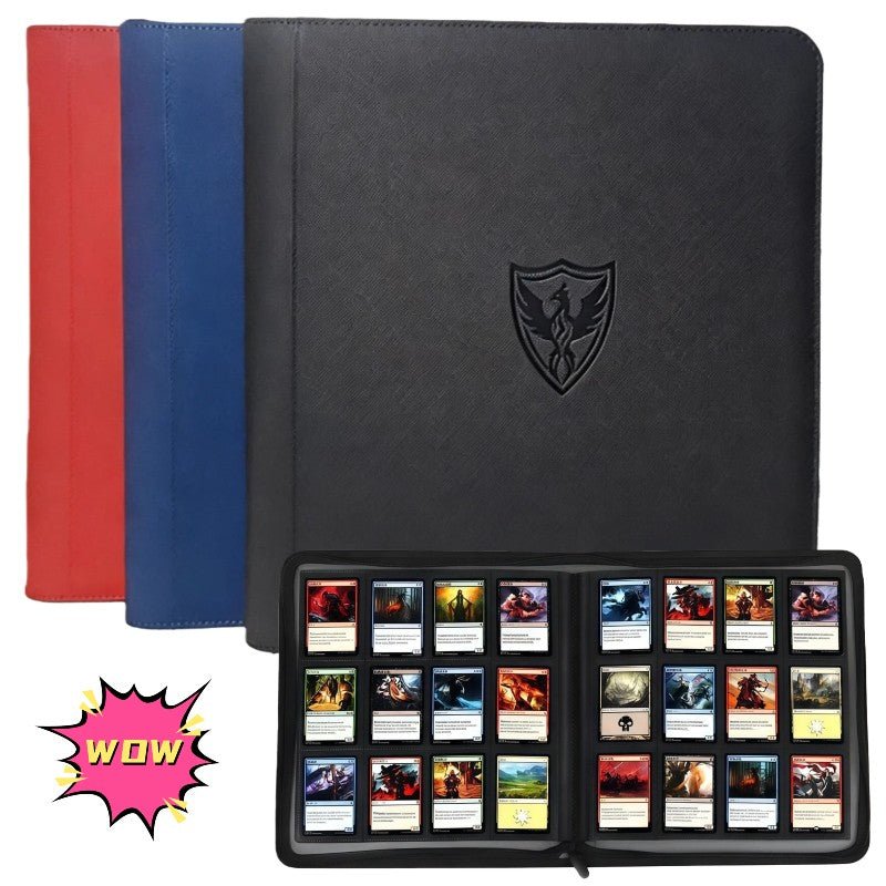Premium Trading Card Binder with 12 Pockets, Tcg Binder, with 480 Side-Loading Pockets, Trading Card Album Suitable for Mtg, Yu-Gi-Oh!, Baseball, Football Sports Cards, Perfect for Boys, Girls, and Card Enthusiasts, Thanksgiving Gift, Christmas Gift