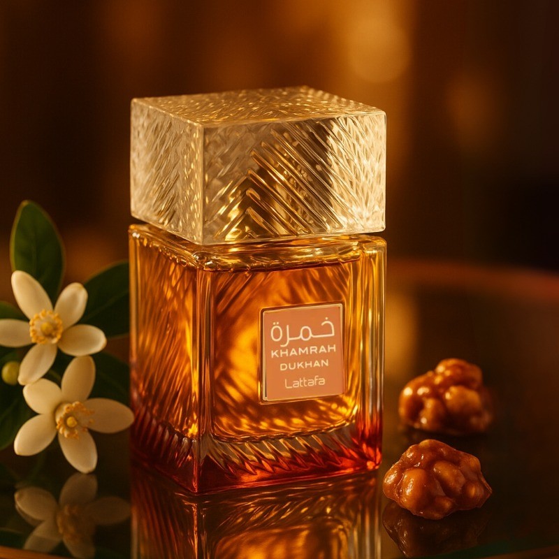 Lattafa Khamrah Dukhan Eau de Parfum Spray 100ml Original Arab Perfumes High Quality Lasting Oriental Perfume Cologne Makeup