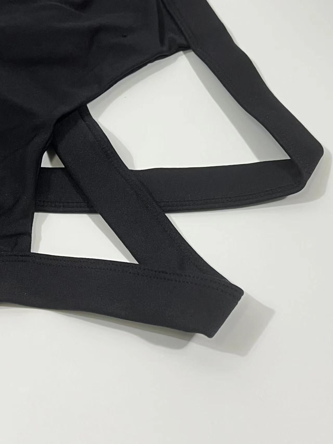Sports and beautiful back bra set, cross-back sports bra, no chest pad, adjustable size, and can be worn inside normally.