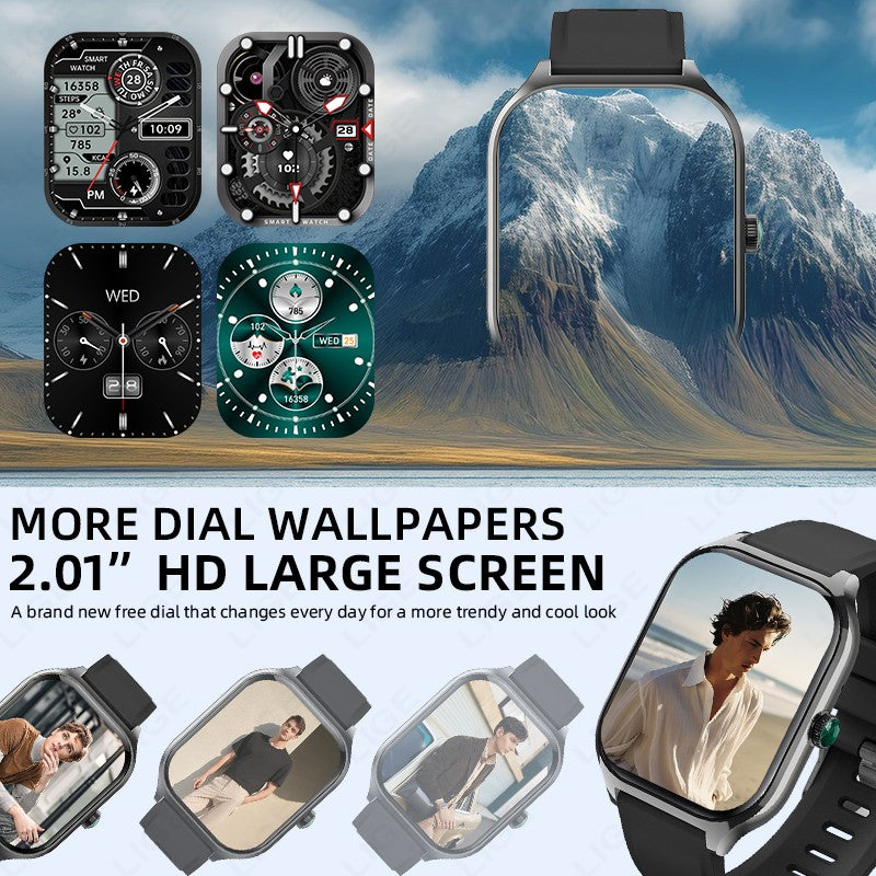 LIGE Novo Relógio Inteligente Rastreador GPS Masculino Feminino Esportes Fitness Monitor de Frequência Cardíaca Pulseira Masculina Chamada Bluetooth Smartwatch Feminino Masculino