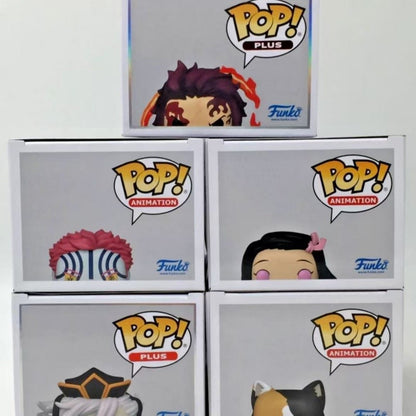 Funko Pop Genuíno Demon Slayer Akaza Kamado Tanjiro Kamado Nezuko Boneco de Ação Modelo 2041 2042 2043 Escultura de Vinil Bonecas de Presente