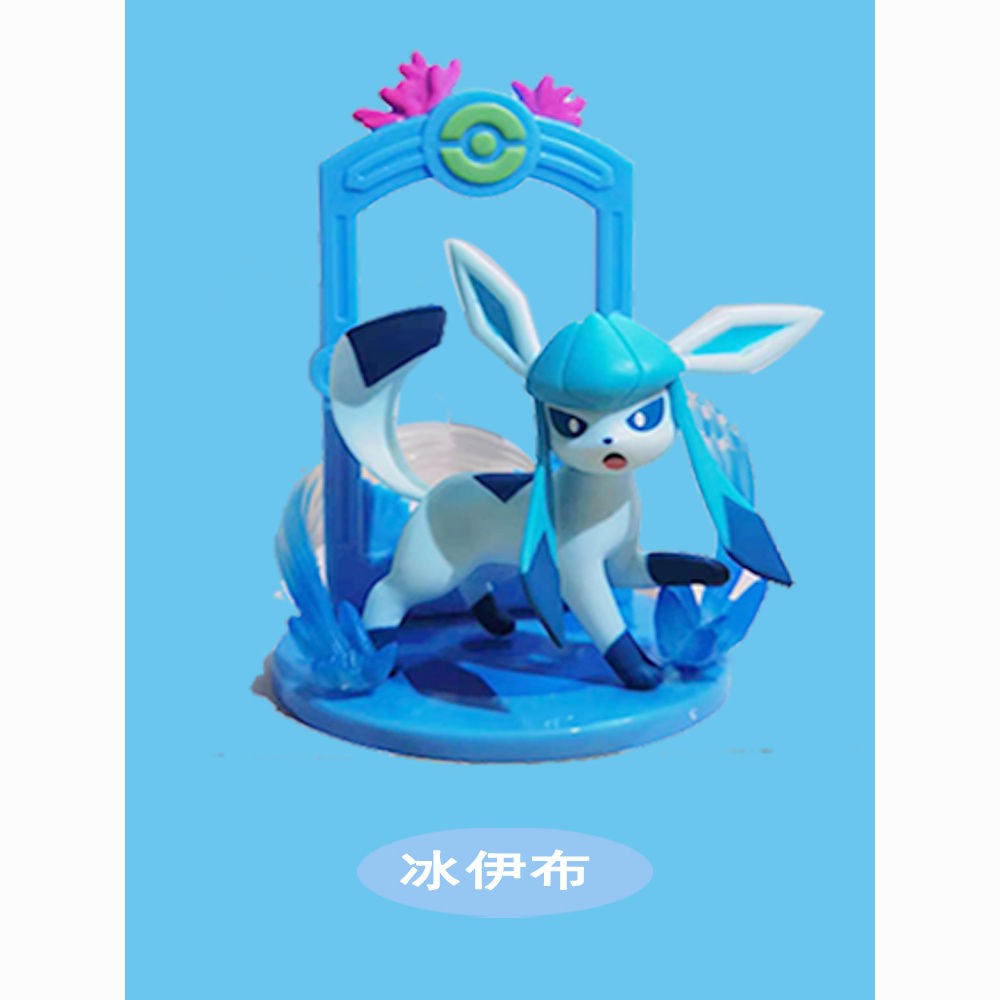 Pokémon Eevee, Vaporeon, Flareon, Espeon, Umbreon, Leafeon, Glaceon, Sylveon, Jolteon - Figura de Ação Surpresa (Blind Box) - Presente Autêntico