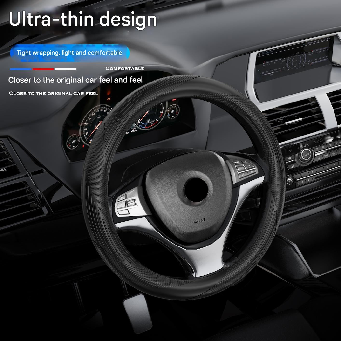 Capa de volante de silicone universal para carro redondo quatro estações