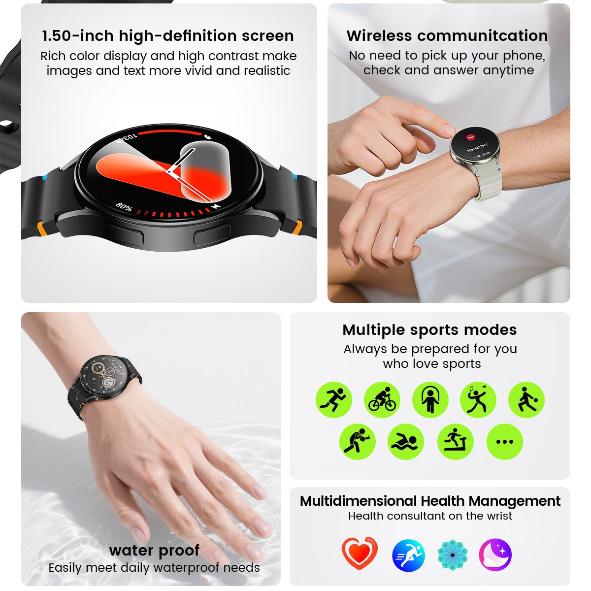 2025 New Men's Health Smart Watch GPS Blood Oxygen Blood Pressure Heart Rate Monitoring Bluetooth Call Women's Sports Smartwatch
