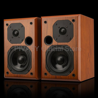 Caixa de Som Bookshelf HiFi 5 Polegadas 4ohm Passiva Alta Fidelidade de Madeira para Mesa 10W-50W Áudio para Home Theater Gamer