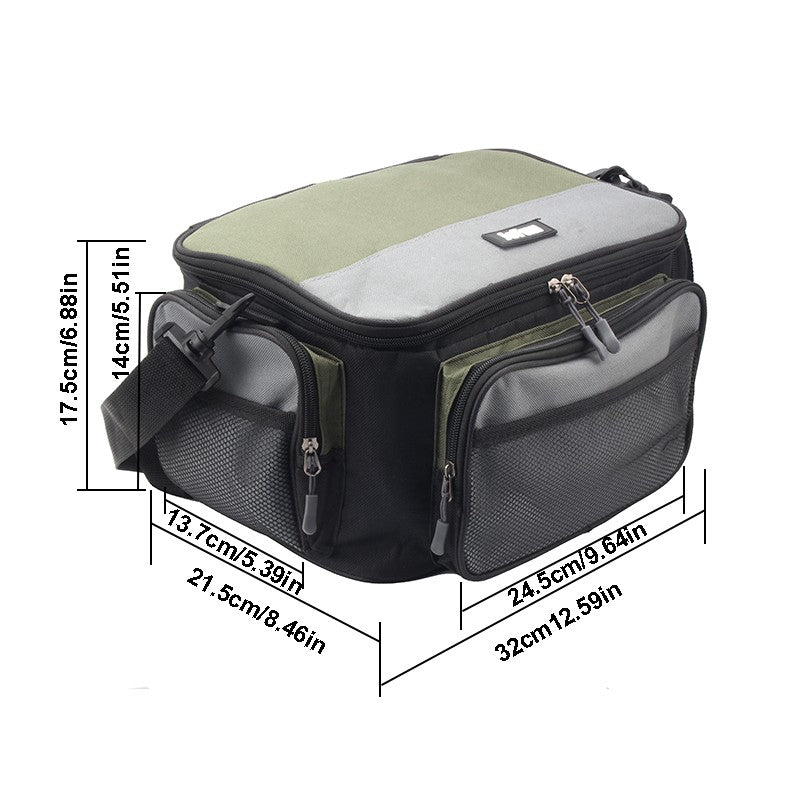 JSFUN Grande Capacidade Multifuncional Sacos de Pesca Oxford Bolsa de Pesca Caixa de Armazenamento de Ferramentas de Molinete de Pesca
