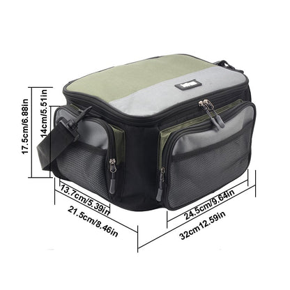 JSFUN Grande Capacidade Multifuncional Sacos de Pesca Oxford Bolsa de Pesca Caixa de Armazenamento de Ferramentas de Molinete de Pesca
