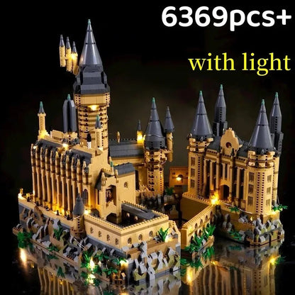 Micro Blocos Cidade Criativa Castelo Mágico Medieval Série Arquitetura Escola Palácio Modelo Blocos de Construção Presentes Brinquedos de Montar para Crianças