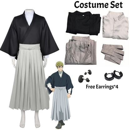 Anime Jujutsu Kaisen Naoya Zenin Cosplay Costume Kimono Uniform Outfit Wig Set Adult Halloween Christmas Carnival Party