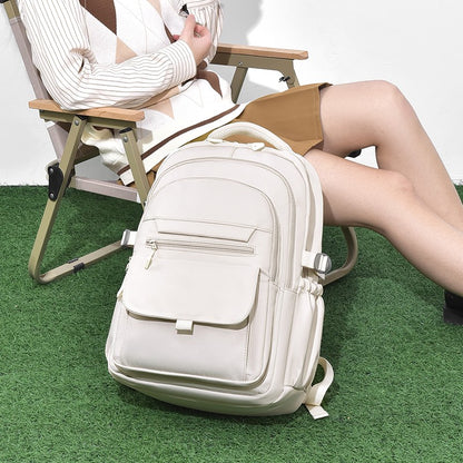 Mochila Multi-camadas Impermeável e Estilosa Oxford de Grande Capacidade Simples para Estudantes, Viajantes e Uso Diário