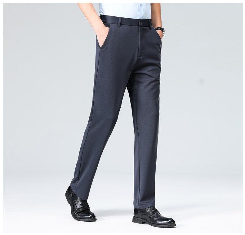 Calças Finas Masculinas para o Verão Outono, Calças de Terno Formal, Calças de Trabalho, Calças Casuais de Negócios de Qualidade, Calças Compridas Pretas Vinho Tinto