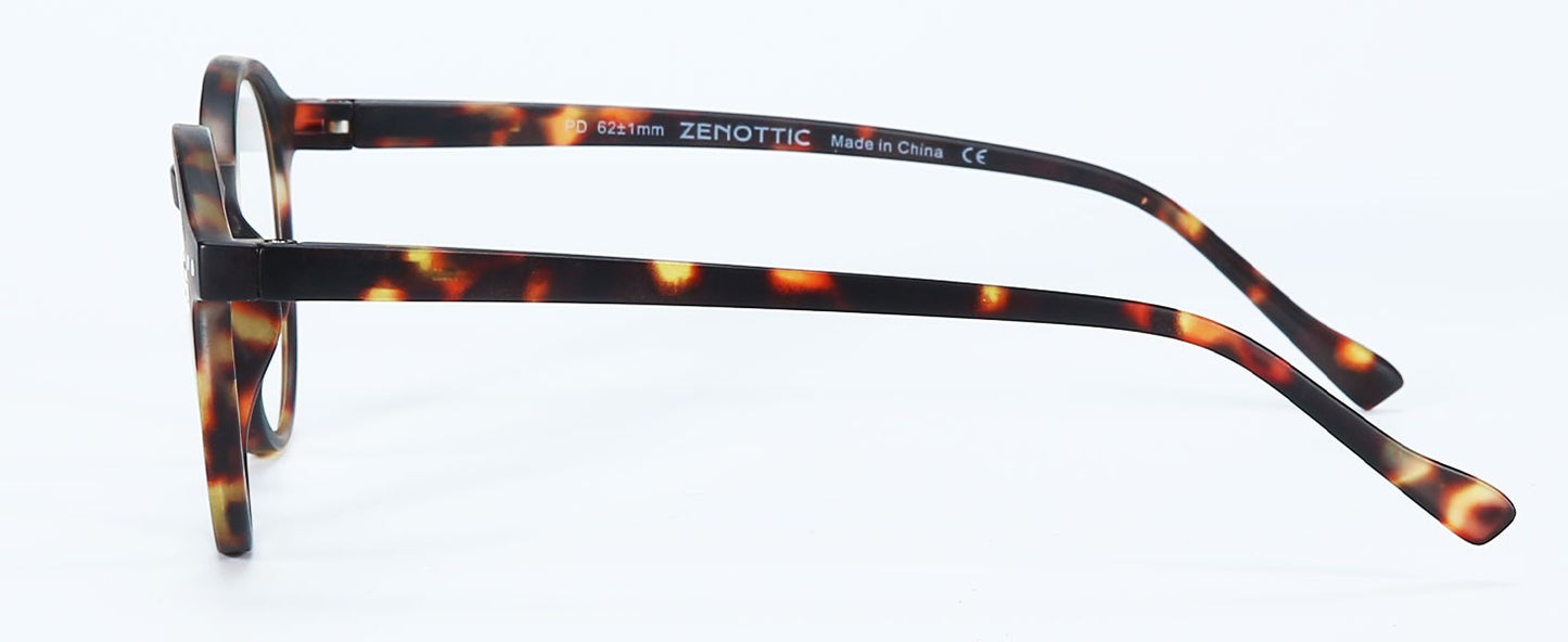 Óculos de Leitura Pretos ZENOTTIC com Bloqueio de Luz Azul, Óculos Redondos para Homens e Mulheres, Aumento 0.0 1.0 1.5 2.0 2.5 3.0 3.5
