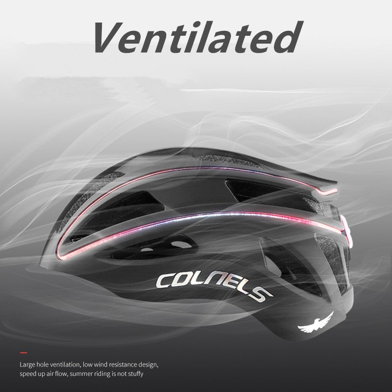 Capacete de Ciclismo Profissional COLNELS com Lanterna Traseira USB e Barra de Luz para Ciclismo de Estrada e Esportes ao Ar Livre