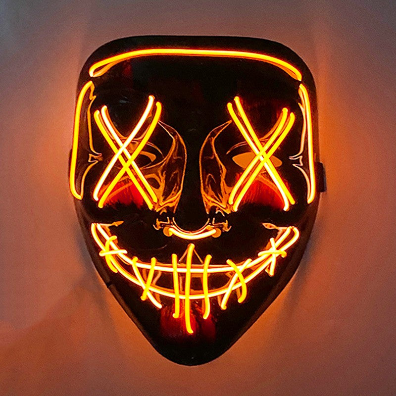 1 pcs Attractive Neon EL Wire Mask  More Colors For Choice Luminous LED Purge Mask Adult Cosplay Prop For Night Glow In The Dark