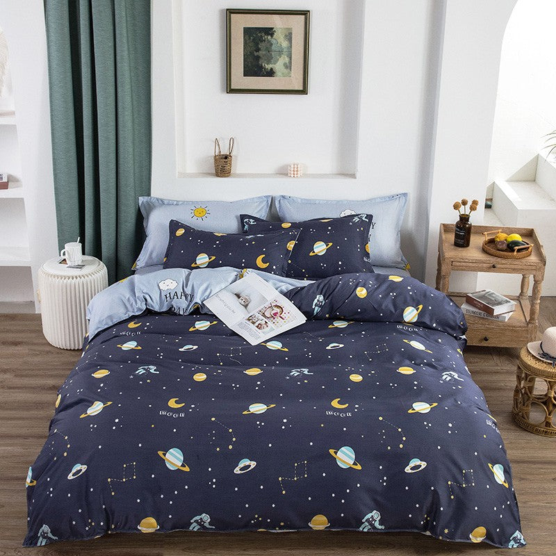 3-piece printed bedding set - soft polyester, machine washable, includes 1 duvet cover and 2 pillowcases for bedroom, guest room