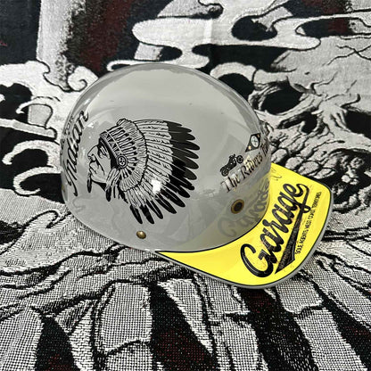 Capacete de beisebol Moto Retro Capacete de motocicleta Capacete de scooter Masculino e feminino Capacete de meio capacete de moda ao ar livre