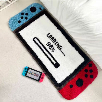 VIKAMA Game Controller Shaped Rug Cartoon Plush Bedroom Children's Room Play Area Decorative Floor Mat Home Decor