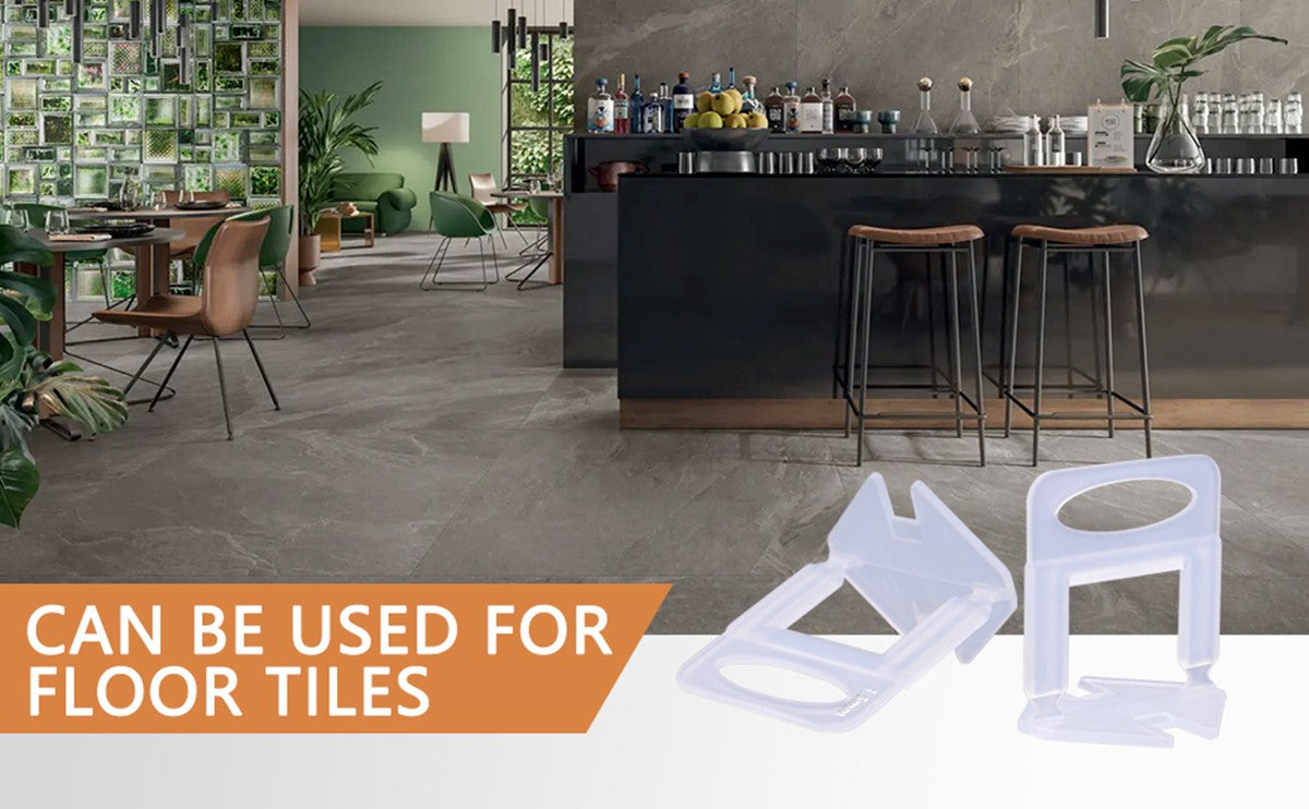 Peças do Sistema de Nivelamento de Azulejos de 1-3mm, 300-1300 Peças de Niveladores de Azulejos com Clipes, Peças de Ferramentas de Construção para Nivelamento e Assentamento de Azulejos DIY