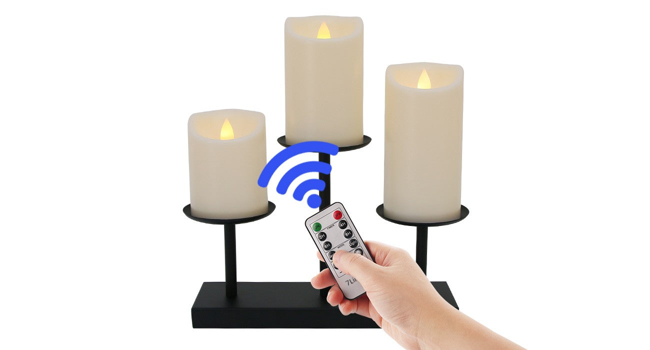 10-240pcs Flameless Fake Candle LED Flickering Candles with Remote Control Battery Operated Pillar Candles for Valentine's Day