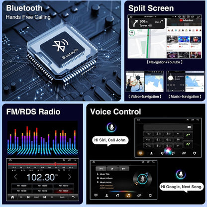 Rádio Automotivo para Toyota Hilux 2005 - 2014 Sem Fio para Carplay e Android Auto, Tela Sensível ao Toque IPS de 7 Polegadas Câmera de Ré WiFi SWC-2+32G