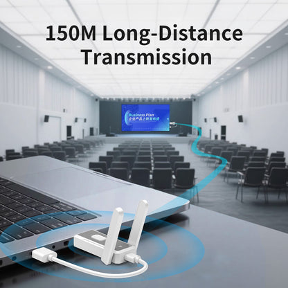 Extensor de Transmissor e Receptor Sem Fio HDMI Portátil de 150 Metros, Expandindo Computadores/Laptops/MAC para TV/Monitor/Projetor HD