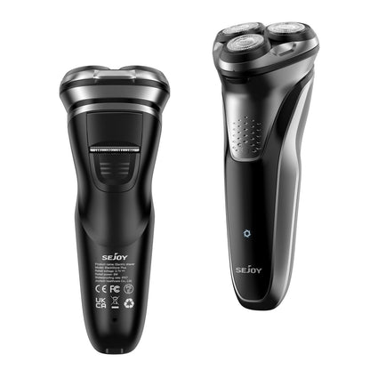 Sejoy Electric Shaver for Men 3D Floating Wet Dry Rotary Shaving Machine Rechargeable Hair Trimmer Waterproof Razor