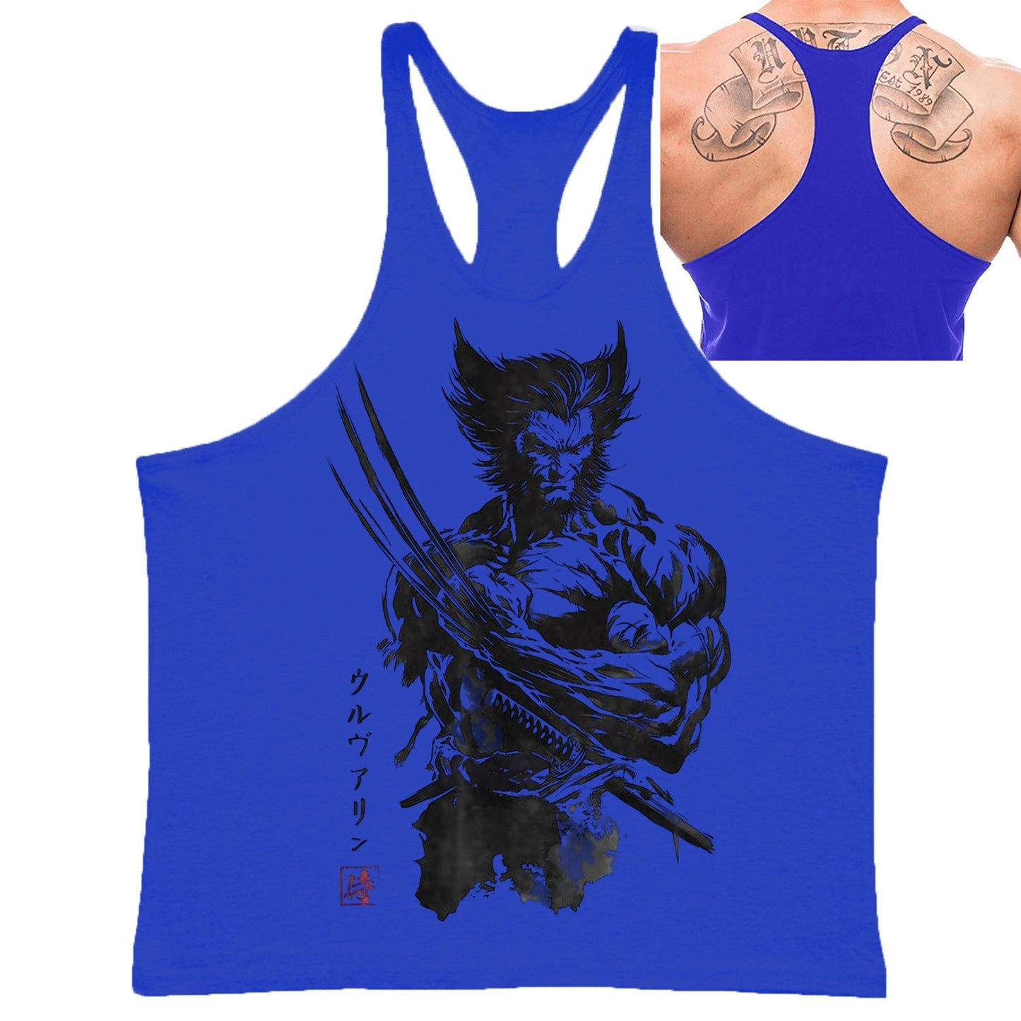 Wolverine Hardcore Men's Fitness Tank Top American Personalized Quick Drying Sleeveless Shirt Outdoor Sports Top Sweatshirt