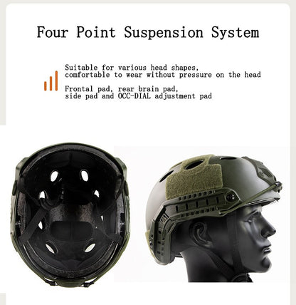 Capacete Tático de Paintball e Airsoft de Alta Qualidade – Proteção para Wargames e Táticas Militares – Capacete Tático FAST