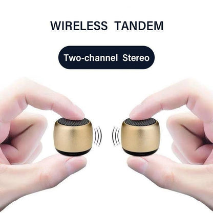 1PC Mini Wireless Bluetooth Speaker Portable Metal Wireless Loudspeaker Mobile Phone Computer Music Player
