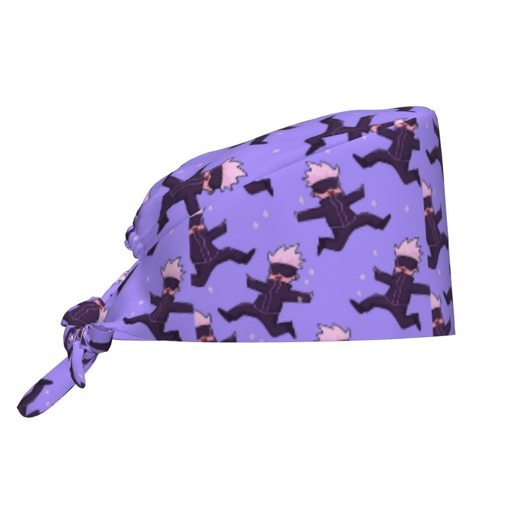 Custom S-Satorues G-Gojoes Cartoon Scrubs Cap Surgical Hats Women Men Skilled Operating Room Cap Operator Hats Lab Works Hat