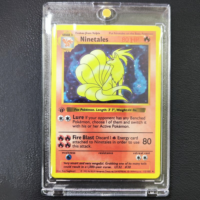 Cartas Colecionáveis DIY Pokémon com Card Brick 1996 1ª Edição Flash Cards Charizard Blastoise PTCG Game Anime Cartas Brilhantes Presente