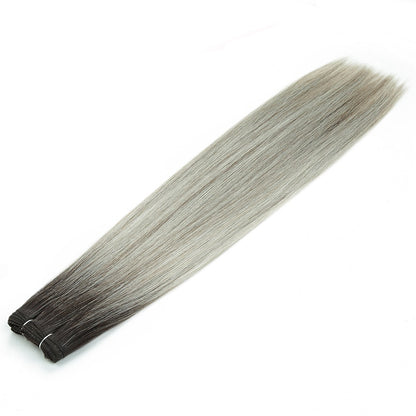 Alibaby Extensões de Cabelo Liso Ombré Tecelagem 26 Polegadas Cabelo Sintético Liso Longo Pacotes Cheios até as Pontas 150g