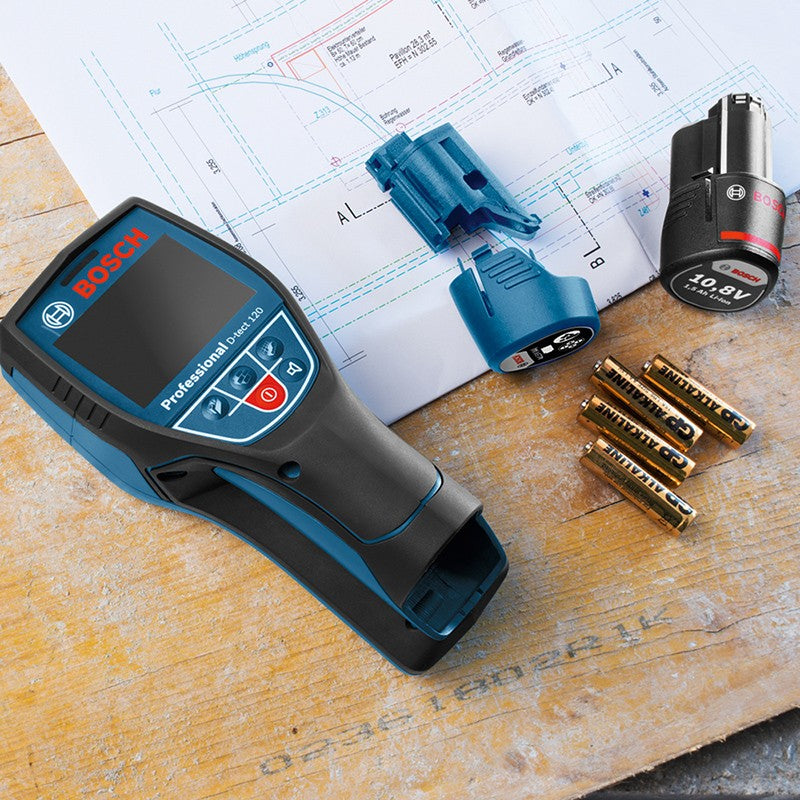 Detector de metais Bosch D-tect 120 Professional Scanner intuitivo de radar Para quase todos os materiais Detector de parede de alta precisão