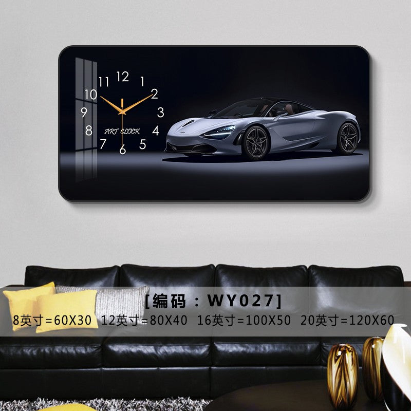 Car Clock Living Room Creative E-sports Room Silent Clock Auto Repair Beauty Shop Personality Art Decorative Painting Wall Clock