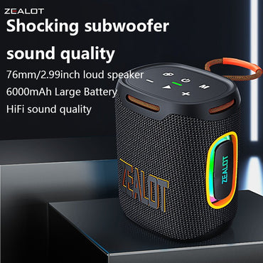 ZEALOT S122 25W Portable Wireless Speaker, Wireless Speaker, Bass Boost, Dual Pairing, 6000mAh Battery.